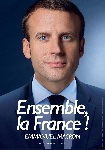Affiche officielle d'Emmanuel Macron, candidat du second tour de l'lection prsidentielle du dimanche 7 mai 2017